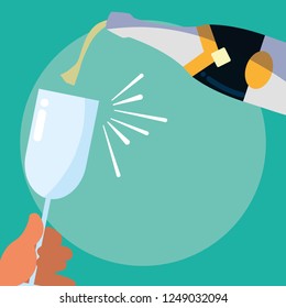 Champagne bottle icon
