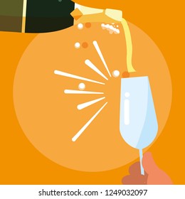 Champagne bottle icon