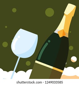 Champagne bottle icon