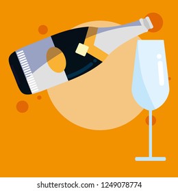 Champagne bottle icon