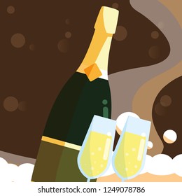 Champagne bottle icon