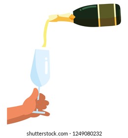 Champagne bottle icon