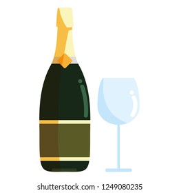 Champagne bottle icon