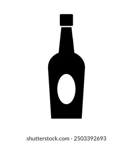 Champagne bottle icon illustrated on background