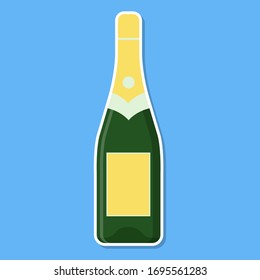 Champagnerflasche - Symbol Illustration Vektorillustration