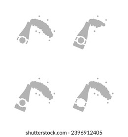 champagne bottle icon on white background, vector illustration