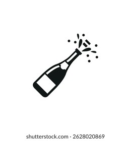 Champagne Bottle icon. Simple Champagne Bottle icon for social media, app and web design. Vector illustration.