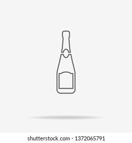 Champagne bottle icon. Vector concept illustration for design.