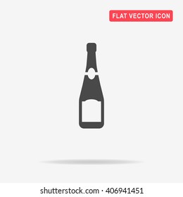 Champagne bottle icon. Vector concept illustration for design.