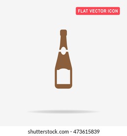 Champagne bottle icon. Vector concept illustration for design.