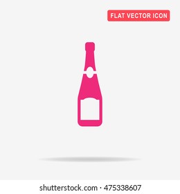 Champagne bottle icon. Vector concept illustration for design.