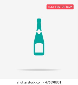 Champagne bottle icon. Vector concept illustration for design.