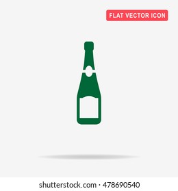 Champagne bottle icon. Vector concept illustration for design.