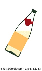 Champagne Bottle Icon. Vector illustration.