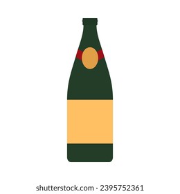 Champagner-Flaschensymbol Vektorgrafik.