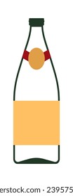Champagne Bottle Icon. Vector illustration.