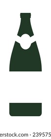 Champagne Bottle Icon. Vector illustration.