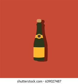 Champagne bottle icon, vector illustration design. Drinks collection.