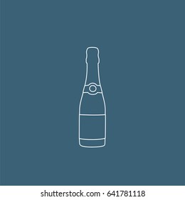 Champagne bottle icon, vector illustration design. Drinks collection.