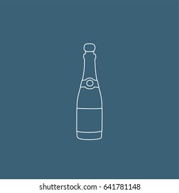 Champagne bottle icon, vector illustration design. Drinks collection.