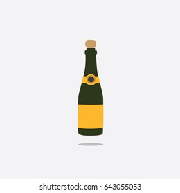 Champagne bottle icon, vector illustration design. Drinks collection.