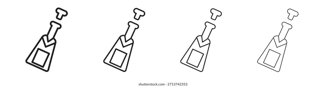 Ícone da garrafa de champanhe. Pictogramas isolados por vetor.