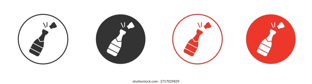 Icono de botella de champán. diseño de Vector de Web