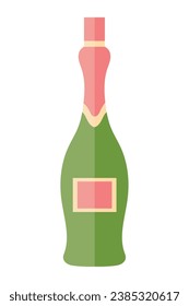 vector de ilustración de botella de champán aislado