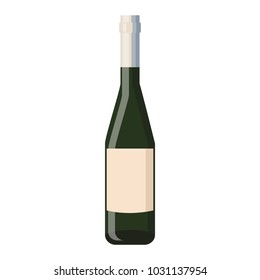 Champagne bottle isolated