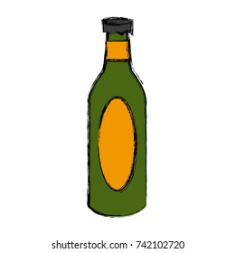 Champagne bottle isolated
