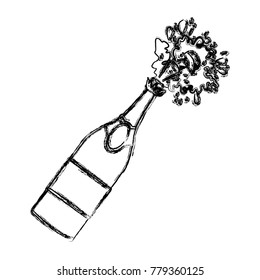 Champagne bottle open