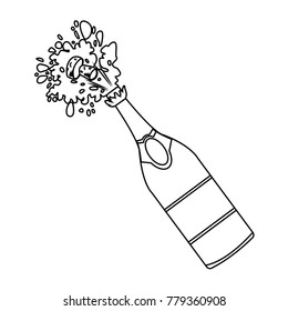 Champagne bottle open