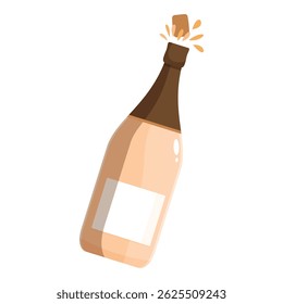 Champagne bottle popping cork exploding wine celebrating festive occasion