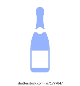 Champagne bottle vector icon