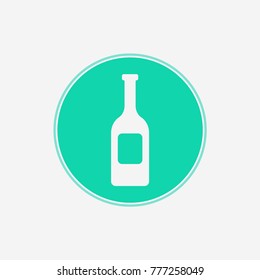 Champagne bottle vector icon