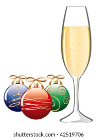 botella de champán. Ilustración del vector