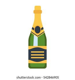 Champagne bottle vector illustration