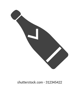 Champagne, bottle, wine icon vector image. Can also be used for wedding. Suitable for use on web apps, mobile apps and print media.