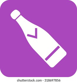 Champagne, bottle, wine icon vector image. Can also be used for wedding. Suitable for use on web apps, mobile apps and print media.