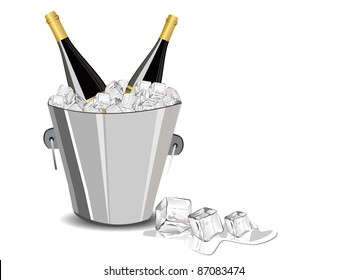 champagne bottle,ice cube bucket for new year celebration