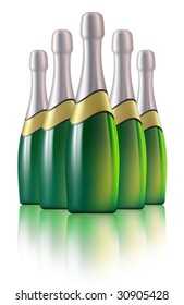 champagne bottles