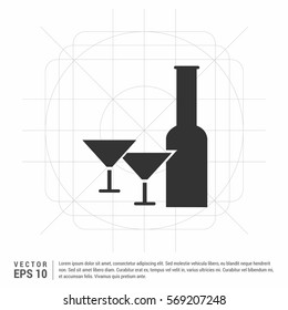 Champagne bottles icon