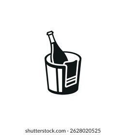 Ícone do balde de champanhe. Simples Champagne Bucket ícone para mídias sociais, aplicativo e web design. Ilustração vetorial.