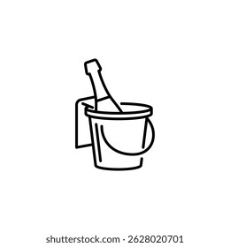 Champagne bucket icon. Simple champagne bucket icon for social media, app and web design. Vector illustration.