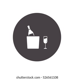 champagne in bucket icon vector, can be used for web and mobile design