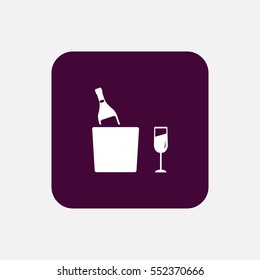 champagne in bucket icon vector, can be used for web and mobile design.