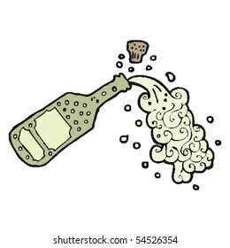 Champagner-Cartoon