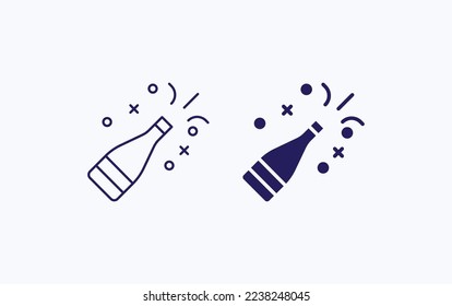 Champagne celebration party illustration icon