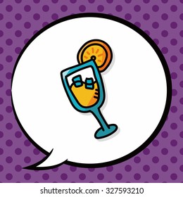 champagne color doodle, speech bubble