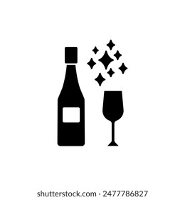 champagne concept line icon. Simple element illustration. champagne concept outline symbol design.